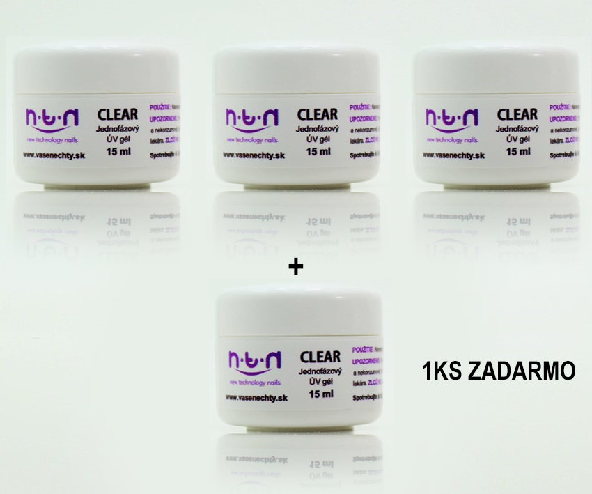 NTN - UV  GÉL CLEAR Super 15ml 3+1 ZADARMO