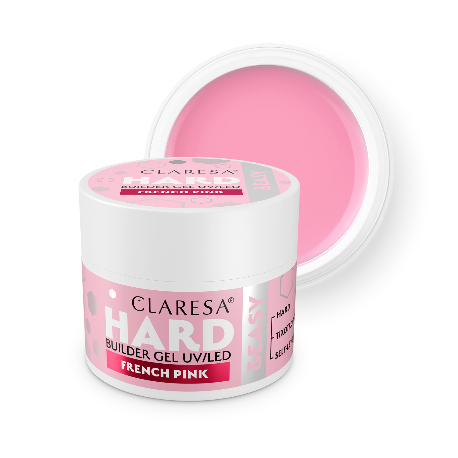 CLARESA HARD&EASY stavebný gél FRENCH PINK - 45g