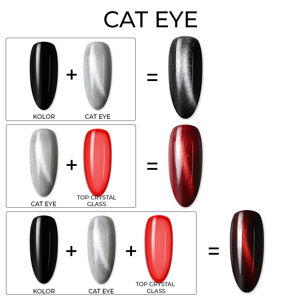 Gél lak MOLLY NAILS Reds Cat Eye RED č.238 HEMA/Di-HEMA Free 8g