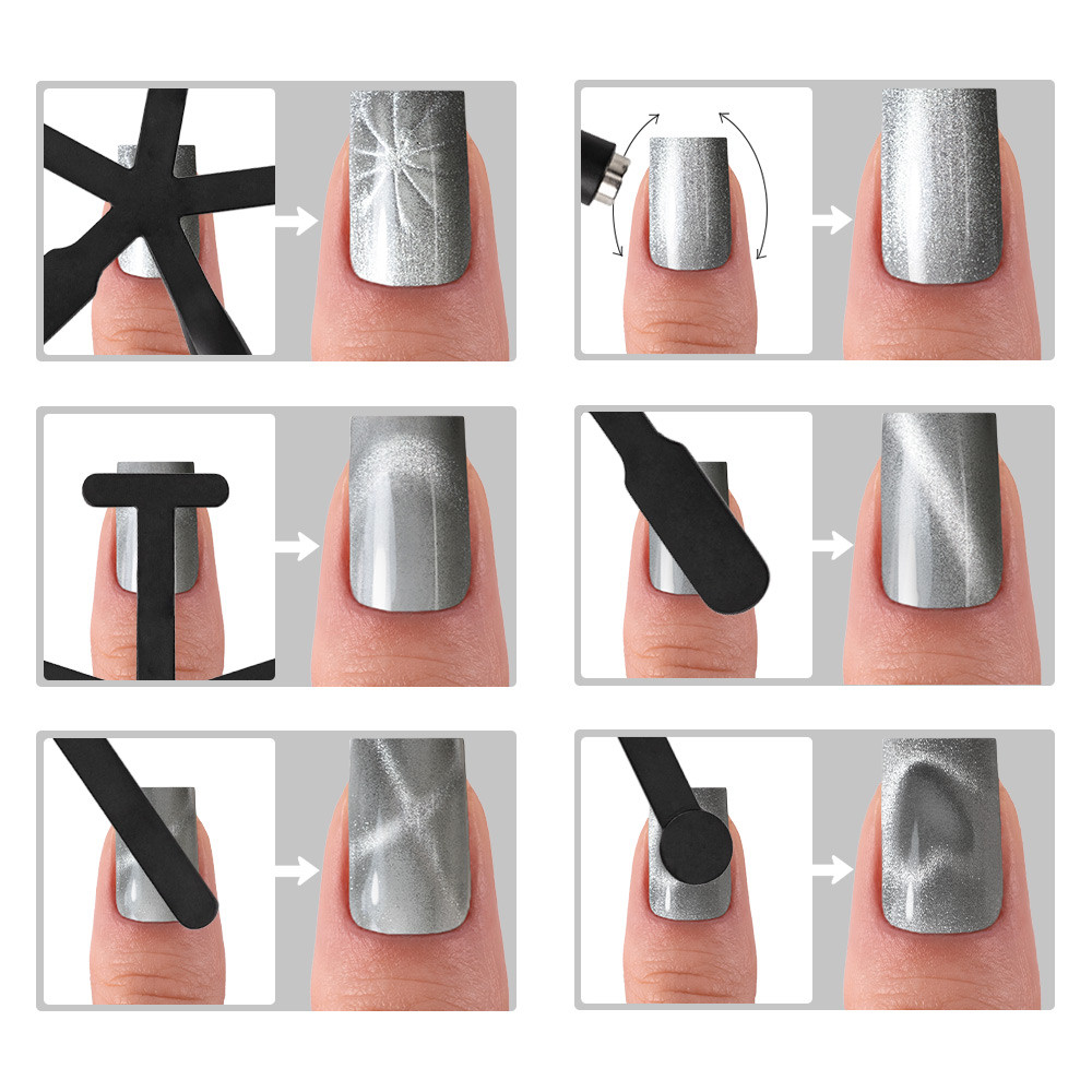 Gél lak MOLLY NAILS Greens Cat Eye Metallic č.213 HEMA/Di-HEMA Free 8g