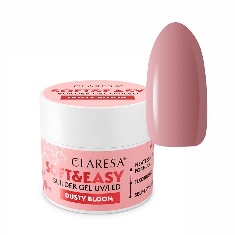 CLARESA SOFT&EASY stavebný gél DUSTY BLOOM - 12g