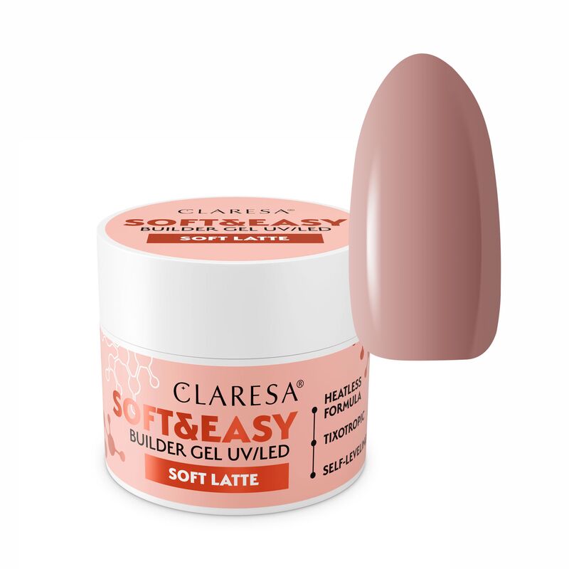 CLARESA SOFT&EASY stavebný gél SOFT LATTE - 45g