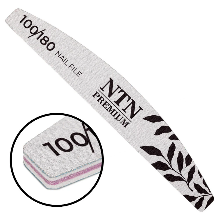 Pilník široký oblý šedý NTN Premium 100/180 1 ks