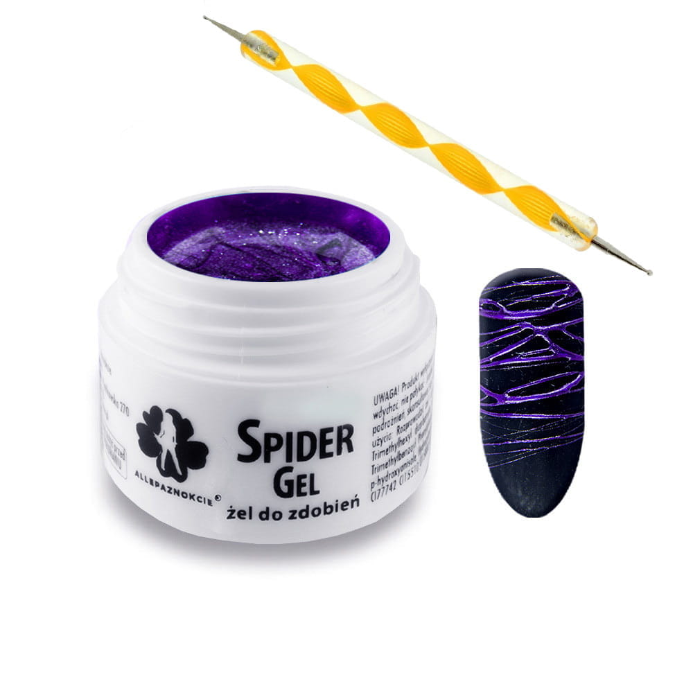 UV Gél Spider - purple metalic