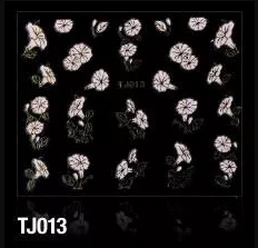 Nálepky na nechty - 3D č. TJ013 ružovo strieborné