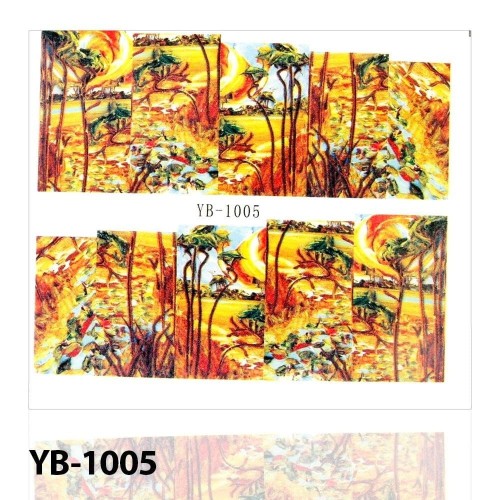Ozdobné nálepky vodné farebné č.YB1005