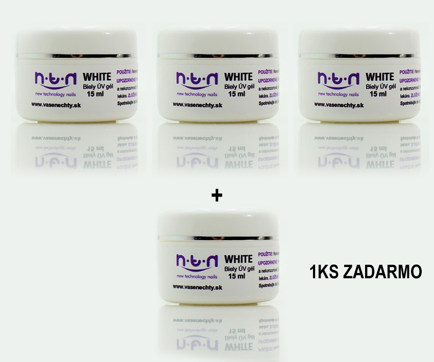 NTN - UV  GÉL WHITE 15ml 3+1 ZADARMO