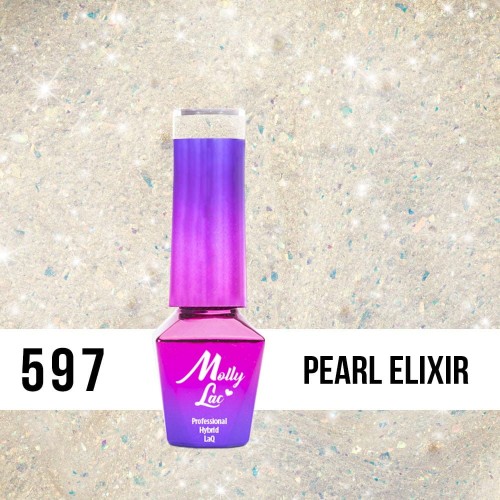 Gél lak MOLLY LAC MERMAID WHISPERS PEARL ELIXIR 5ml č.597