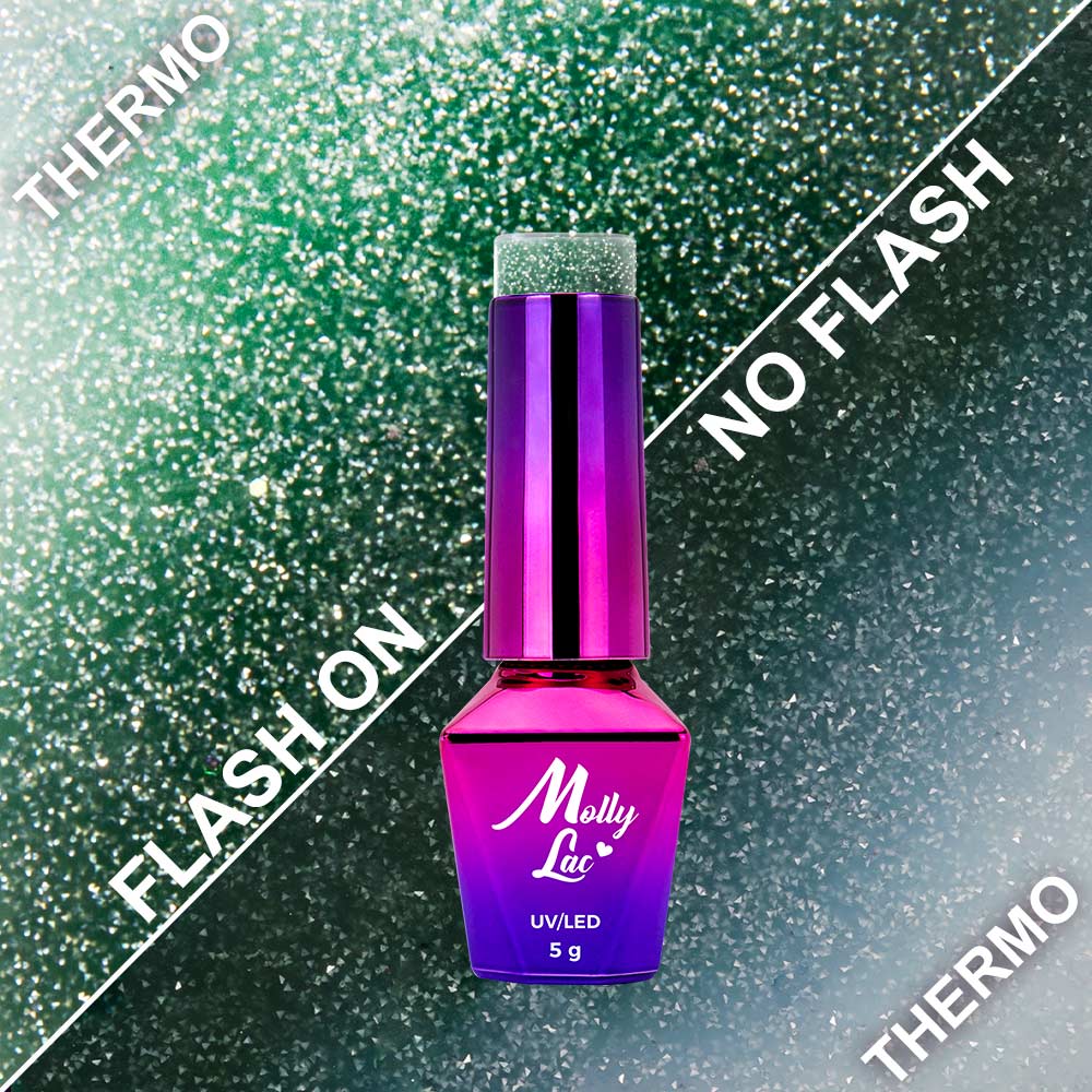 Gél lak MOLLY LAC DUO Thermo Flashing lights Rumour  5ml č.695