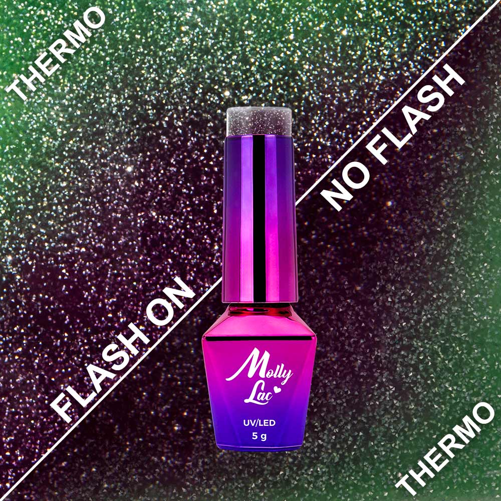 Gél lak MOLLY LAC DUO Thermo Flashing lights Photographic 5ml č.693