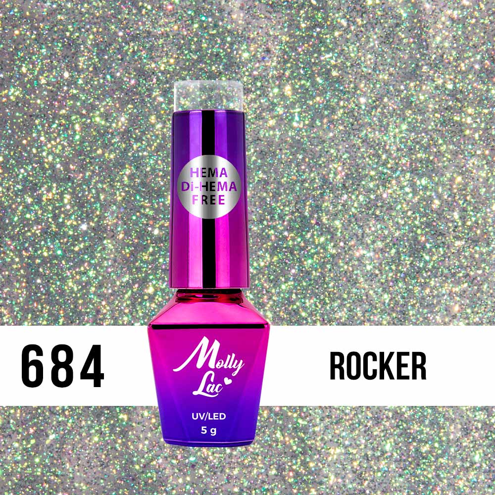 Gél lak MOLLY LAC Shocking Shine Rocker 5ml č.684