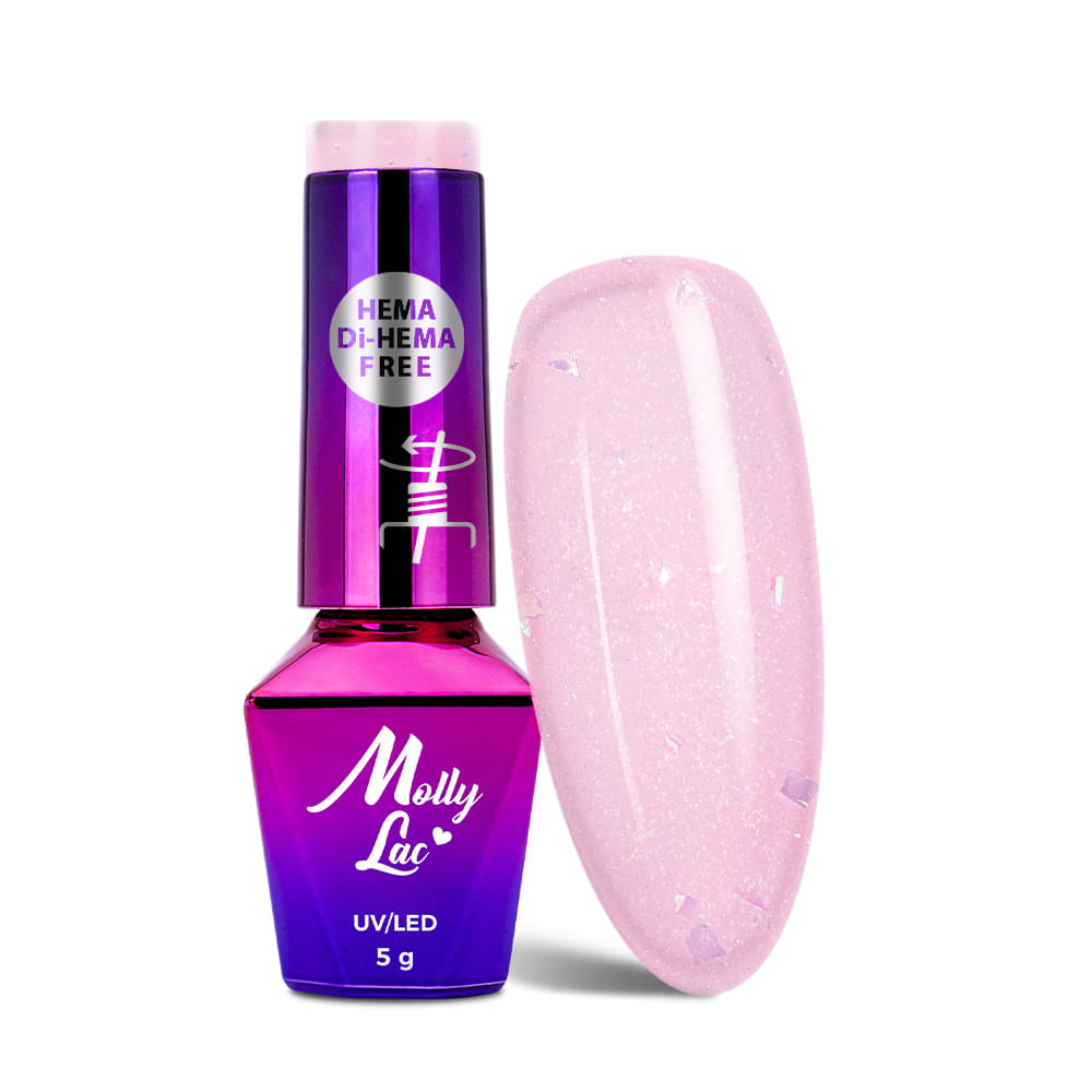 Gél lak MOLLY LAC Sparkling French Romantic Glow 5ml č.704