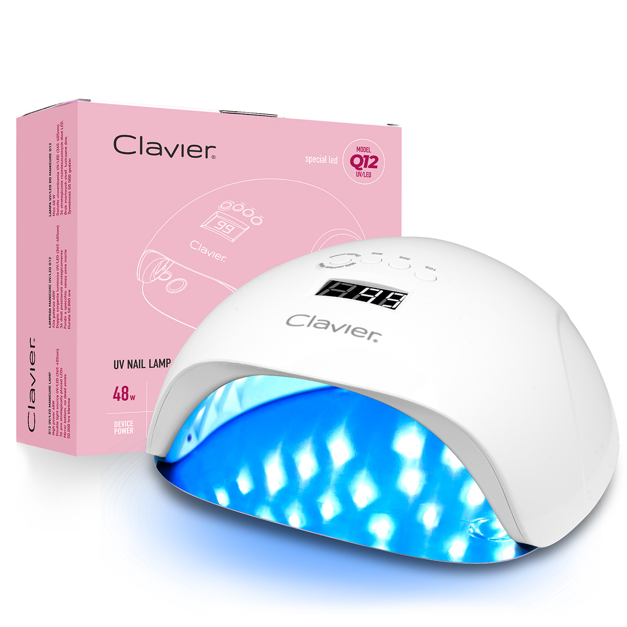 Profesionálna lampa na nechty Q12 UV/LED 48 W Dual Led