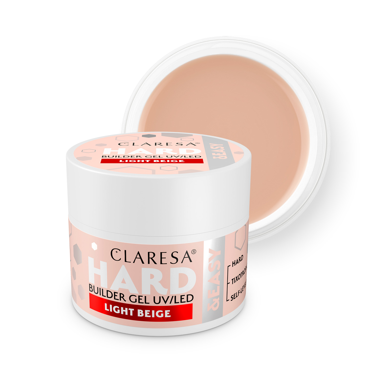 CLARESA HARD&EASY stavebný gél LIGHT BEIGE - 12g