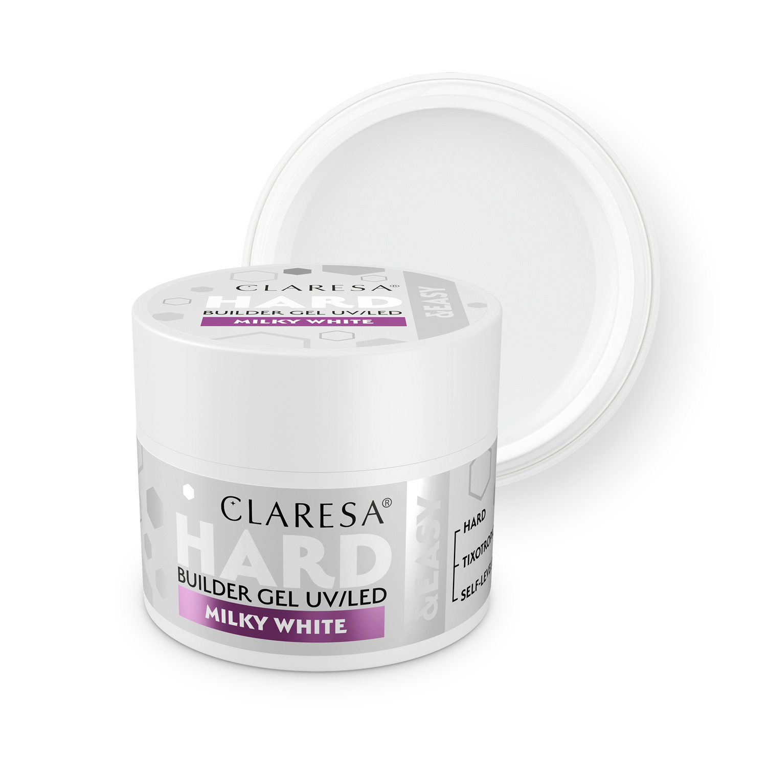 CLARESA HARD&EASY stavebný gél MILKY WHITE - 12g