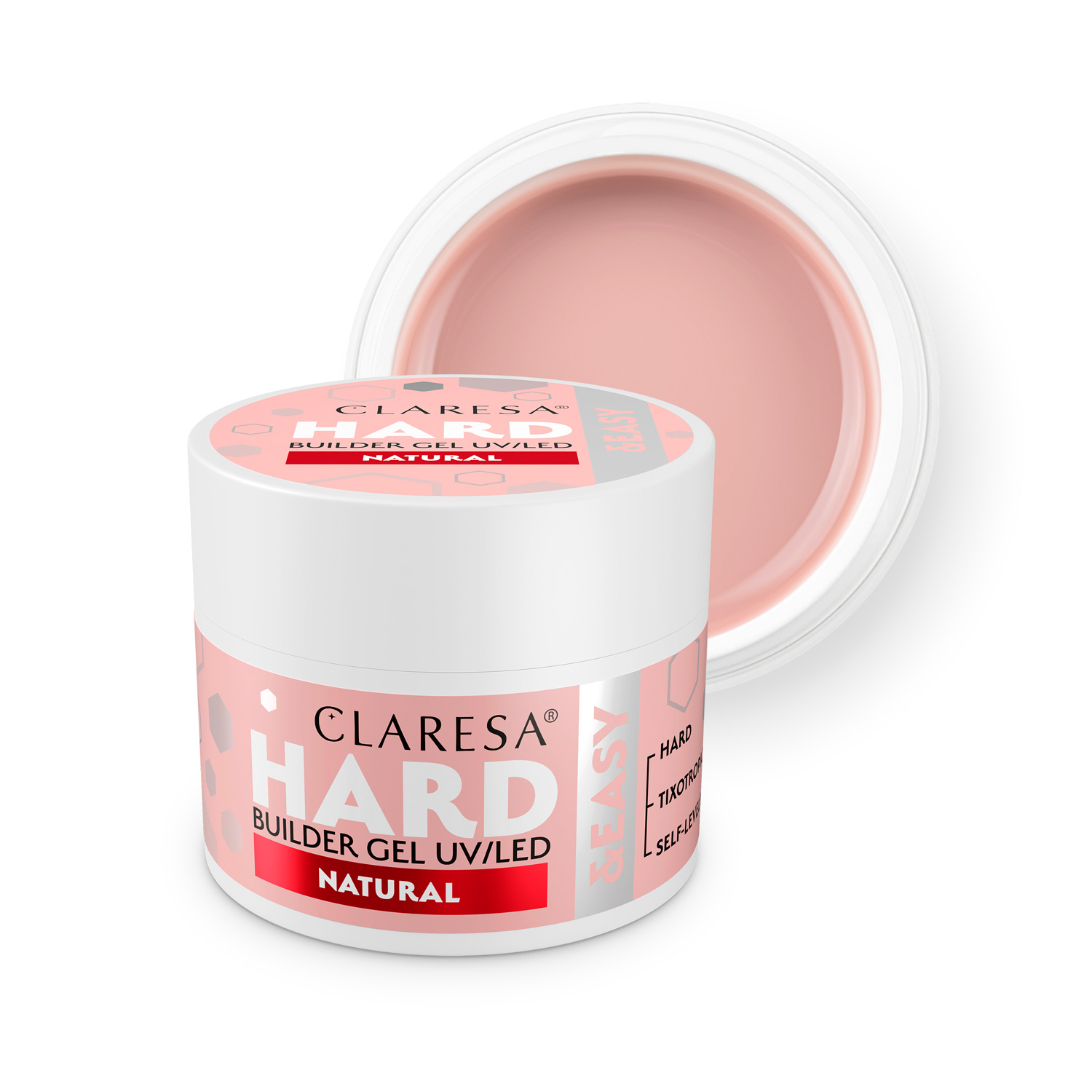 CLARESA HARD&EASY stavebný gél NATURAL - 12g
