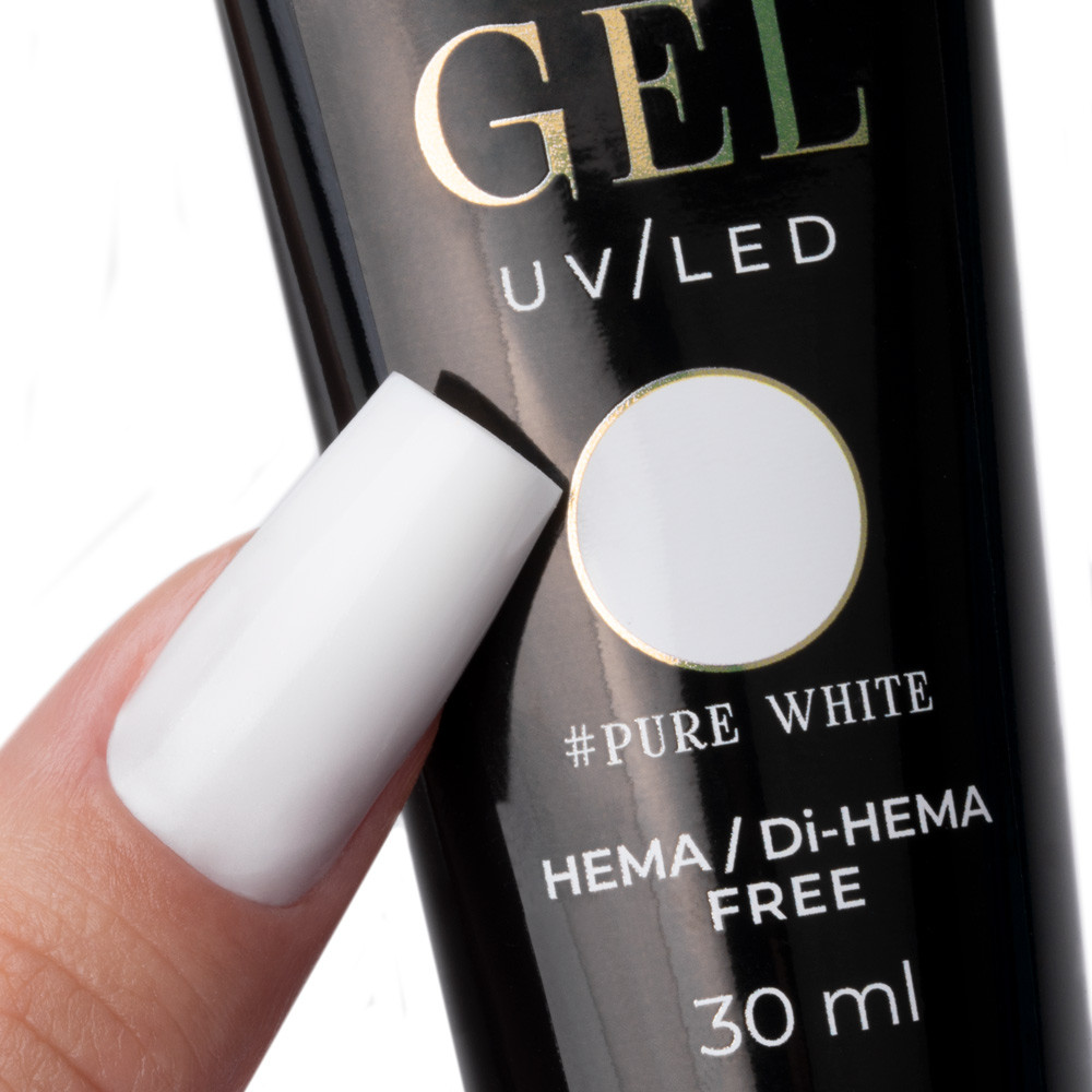 Akrylgel Moly nails Pure White HEMA/Di-HEMA Free 30 ml