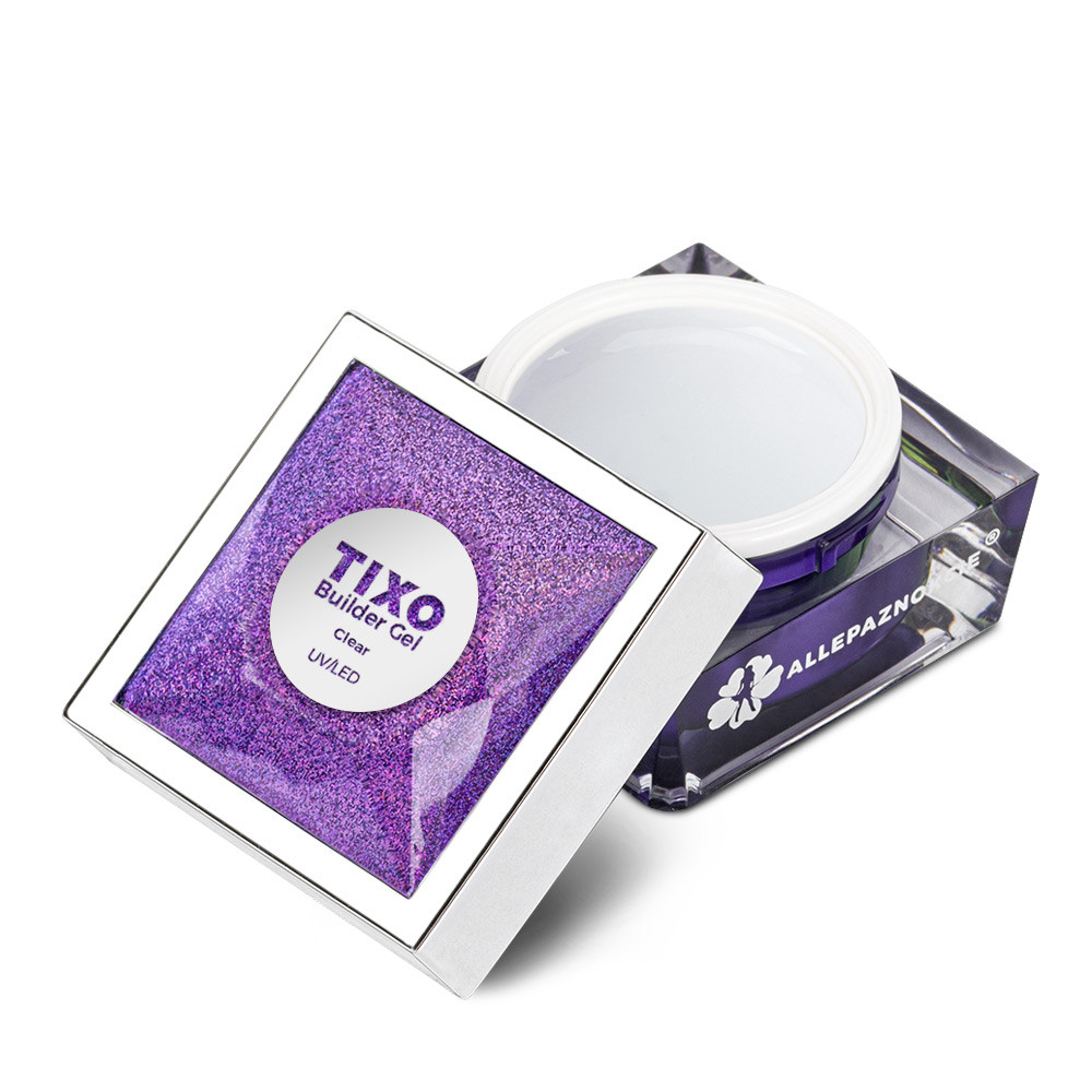 Tixotropný stavebný gél Allepaznokcie Tixo Builder Gel Clear 15g