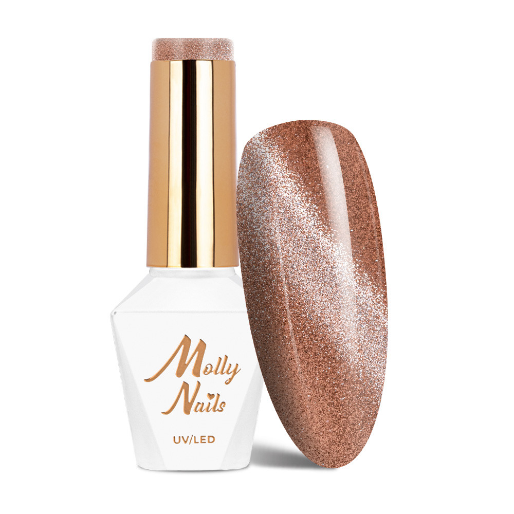 Gél lak MOLLY NAILS Cat Eye Womanity Wood č.445 HEMA/Di-HEMA Free 8g
