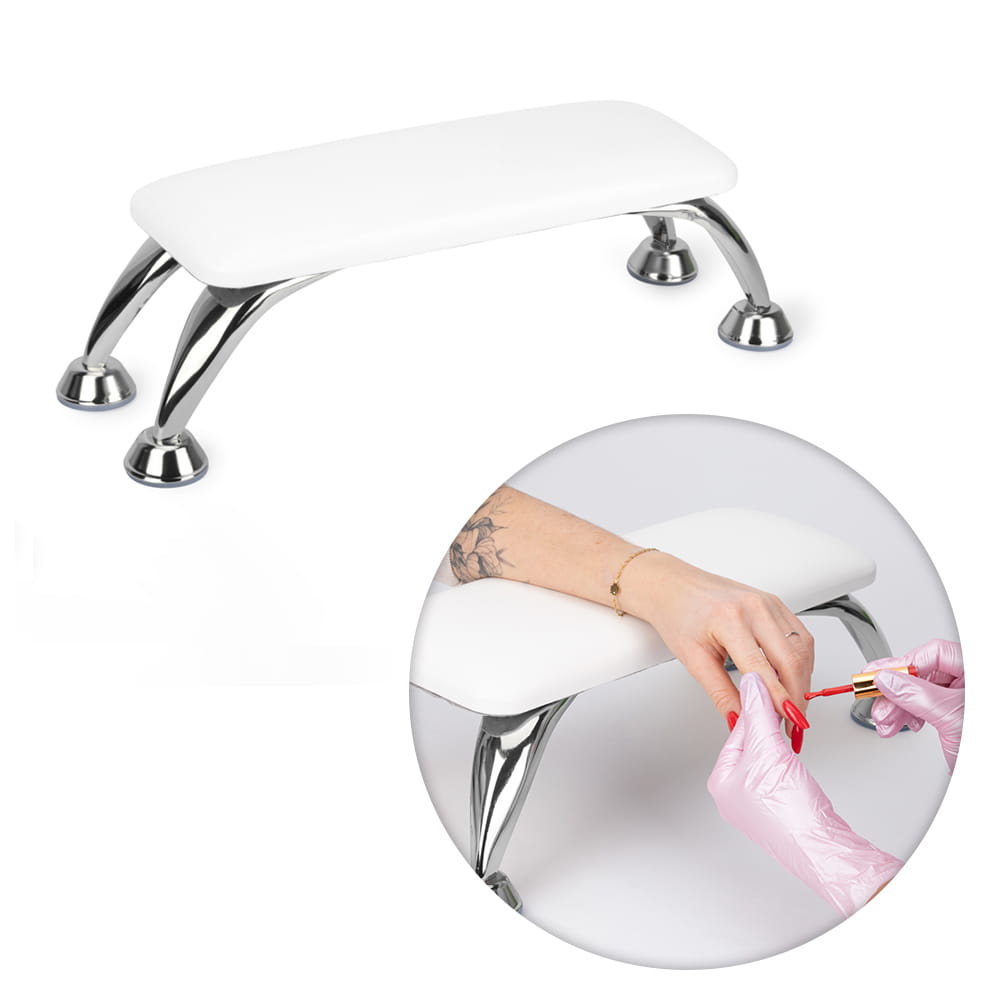 Podložka pod ruku Molly Nails stojanová bielo strieborná