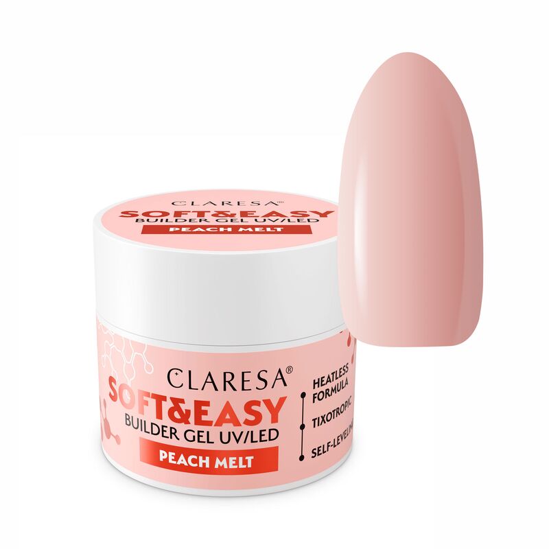 CLARESA SOFT&EASY stavebný gél PEACH MELT - 12g