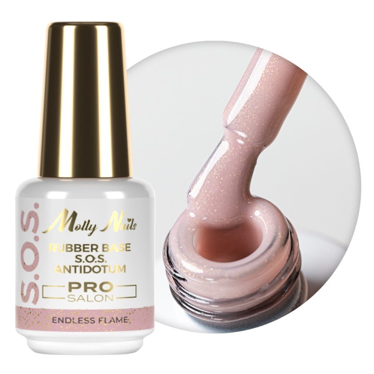 Rubber Base S.O.S Antidotum Pro Salon Molly Nails ENDLESS FLAME 15g