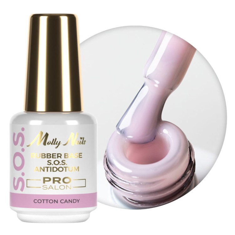 Rubber Base S.O.S Antidotum Pro Salon Molly Nails COTTON CANDY 15g
