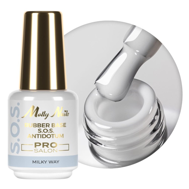 Rubber Base S.O.S Antidotum Pro Salon Molly Nails MILKY WAY 15g