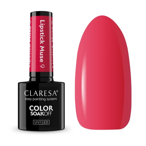 Gél lak Claresa Lipstick Muse 9 malinovo-fuchsiový ružový 5g