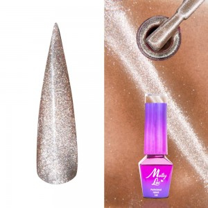 Gél lak MOLLY LAC Cat Eye Womanity Wood č.445